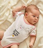 BK Kids Kişiye Özel Pembe Bebek Body Zıbın - Model 92