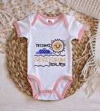 BK Kids Kişiye Özel Pembe Bebek Body Zıbın - Model 96