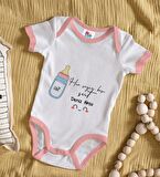 BK Kids Kişiye Özel Pembe Bebek Body Zıbın - Model 102