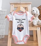 BK Kids Kişiye Özel Pembe Bebek Body Zıbın - Model 103