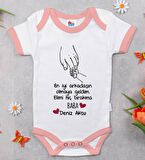 BK Kids Kişiye Özel Pembe Bebek Body Zıbın - Model 104