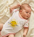 BK Kids Kişiye Özel Pembe Bebek Body Zıbın - Model 106
