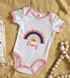 BK Kids Kişiye Özel Pembe Bebek Body Zıbın - Model 107