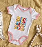BK Kids Kişiye Özel Pembe Bebek Body Zıbın - Model 112
