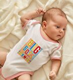 BK Kids Kişiye Özel Pembe Bebek Body Zıbın - Model 112