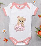 BK Kids Kişiye Özel Pembe Bebek Body Zıbın - Model 119