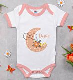 BK Kids Kişiye Özel Pembe Bebek Body Zıbın - Model 121