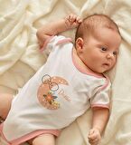 BK Kids Kişiye Özel Pembe Bebek Body Zıbın - Model 121