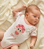 BK Kids Kişiye Özel Pembe Bebek Body Zıbın - Model 123
