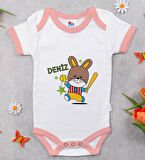 BK Kids Kişiye Özel Pembe Bebek Body Zıbın - Model 125