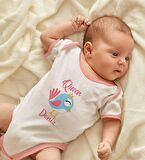 BK Kids Kişiye Özel Pembe Bebek Body Zıbın - Model 126