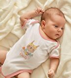BK Kids Kişiye Özel Pembe Bebek Body Zıbın - Model 127