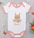 BK Kids Kişiye Özel Pembe Bebek Body Zıbın - Model 127