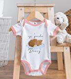 BK Kids Kişiye Özel Pembe Bebek Body Zıbın - Model 129