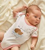 BK Kids Kişiye Özel Pembe Bebek Body Zıbın - Model 129