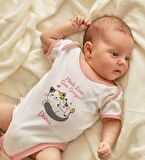 BK Kids Kişiye Özel Pembe Bebek Body Zıbın - Model 130
