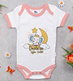 BK Kids Kişiye Özel Pembe Bebek Body Zıbın - Model 131