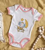 BK Kids Kişiye Özel Pembe Bebek Body Zıbın - Model 131