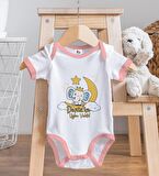 BK Kids Kişiye Özel Pembe Bebek Body Zıbın - Model 131