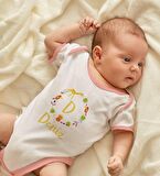BK Kids Kişiye Özel Pembe Bebek Body Zıbın - Model 132