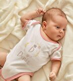BK Kids Kişiye Özel Pembe Bebek Body Zıbın - Model 133