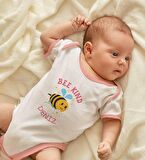 BK Kids Kişiye Özel Pembe Bebek Body Zıbın - Model 135