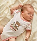 BK Kids Kişiye Özel Pembe Bebek Body Zıbın - Model 136