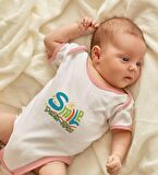 BK Kids Kişiye Özel Pembe Bebek Body Zıbın - Model 140