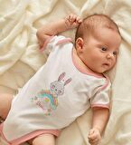 BK Kids Kişiye Özel Pembe Bebek Body Zıbın - Model 148