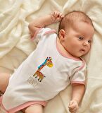 BK Kids Kişiye Özel Pembe Bebek Body Zıbın - Model 149