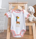 BK Kids Kişiye Özel Pembe Bebek Body Zıbın - Model 149