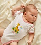 BK Kids Kişiye Özel Pembe Bebek Body Zıbın - Model 152