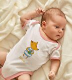 BK Kids Kişiye Özel Pembe Bebek Body Zıbın - Model 153