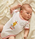 BK Kids Kişiye Özel Pembe Bebek Body Zıbın - Model 157