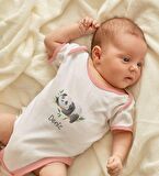 BK Kids Kişiye Özel Pembe Bebek Body Zıbın - Model 158