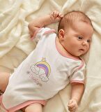 BK Kids Kişiye Özel Pembe Bebek Body Zıbın - Model 159