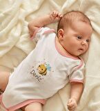 BK Kids Kişiye Özel Pembe Bebek Body Zıbın - Model 162