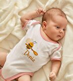 BK Kids Kişiye Özel Pembe Bebek Body Zıbın - Model 171