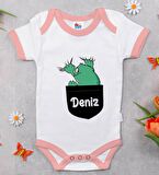 BK Kids Kişiye Özel Pembe Bebek Body Zıbın - Model 172