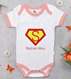 BK Kids Kişiye Özel Pembe Bebek Body Zıbın - Model 174