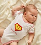 BK Kids Kişiye Özel Pembe Bebek Body Zıbın - Model 174