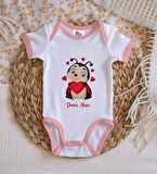 BK Kids Kişiye Özel Pembe Bebek Body Zıbın - Model 176