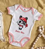 BK Kids Kişiye Özel Pembe Bebek Body Zıbın - Model 179