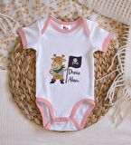 BK Kids Kişiye Özel Pembe Bebek Body Zıbın - Model 181