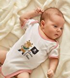 BK Kids Kişiye Özel Pembe Bebek Body Zıbın - Model 181