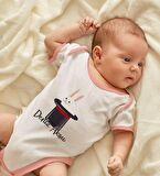 BK Kids Kişiye Özel Pembe Bebek Body Zıbın - Model 184