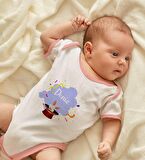 BK Kids Kişiye Özel Pembe Bebek Body Zıbın - Model 184