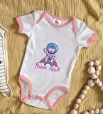 BK Kids Kişiye Özel Pembe Bebek Body Zıbın - Model 191