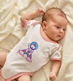 BK Kids Kişiye Özel Pembe Bebek Body Zıbın - Model 191