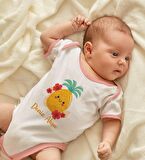 BK Kids Kişiye Özel Pembe Bebek Body Zıbın - Model 196